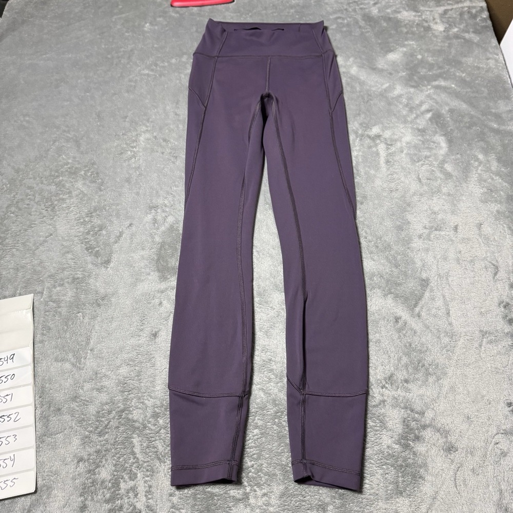 Lululemon‎ Get in Line Super High Rise Legging Size 2 LW5ANXSZ Purple